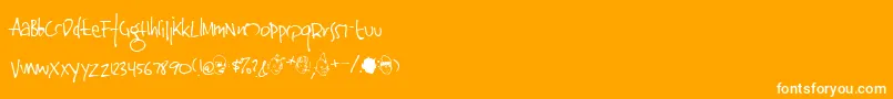 Jinkya Font – White Fonts on Orange Background