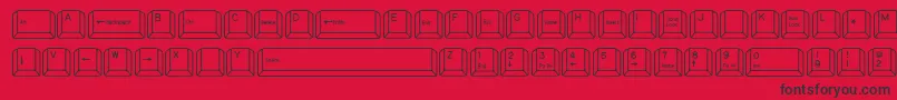 QwertyPc Font – Black Fonts on Red Background
