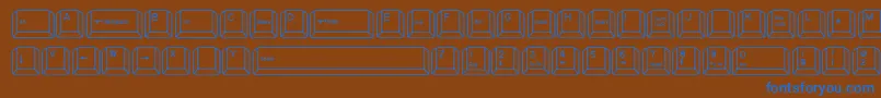 More about QwertyPc Font QwertyPc Font – Blue Fonts on Brown Background