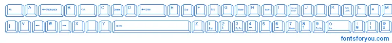 Шрифт QwertyPc – синие шрифты