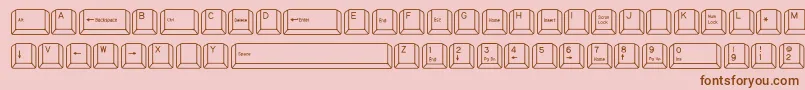 En savoir plus sur la police QwertyPc Police QwertyPc – polices brunes sur fond rose