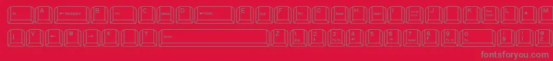 QwertyPc Font – Gray Fonts on Red Background