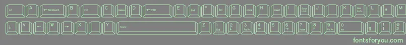 Police QwertyPc – polices vertes sur fond gris