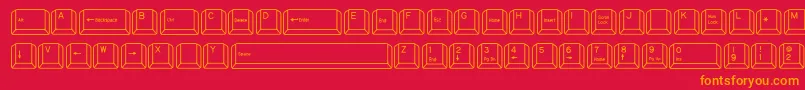 Шрифт QwertyPc – оранжевые шрифты на красном фоне