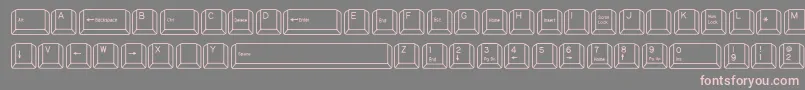QwertyPc Font – Pink Fonts on Gray Background