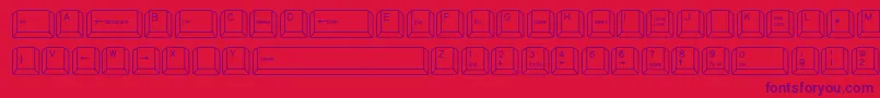 QwertyPc Font – Purple Fonts on Red Background