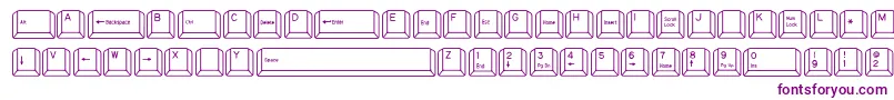 Czcionka QwertyPc – fioletowe czcionki