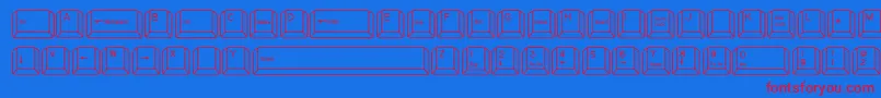 QwertyPc Font – Red Fonts on Blue Background