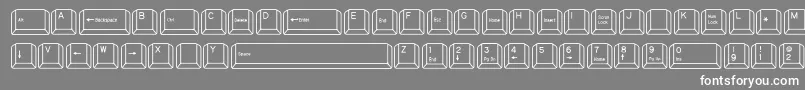 QwertyPc Font – White Fonts on Gray Background