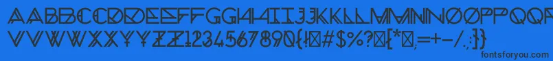 ChronicNormal Font – Black Fonts on Blue Background