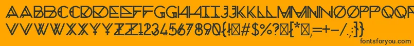 ChronicNormal Font – Black Fonts on Orange Background