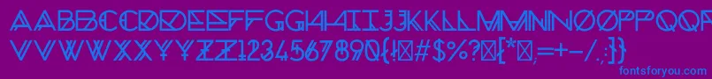 ChronicNormal Font – Blue Fonts on Purple Background
