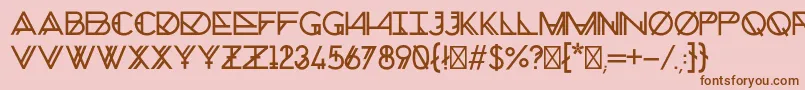 ChronicNormal Font – Brown Fonts on Pink Background