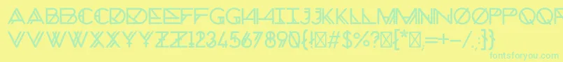 Шрифт ChronicNormal – зелёные шрифты на жёлтом фоне