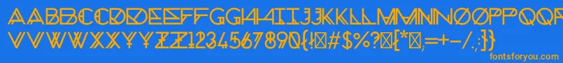ChronicNormal Font – Orange Fonts on Blue Background