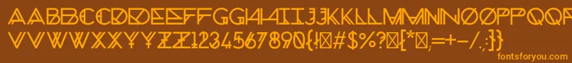 ChronicNormal Font – Orange Fonts on Brown Background
