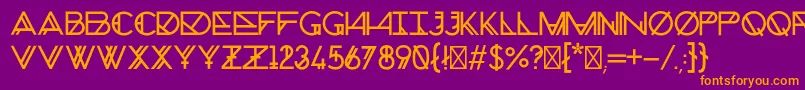 ChronicNormal Font – Orange Fonts on Purple Background