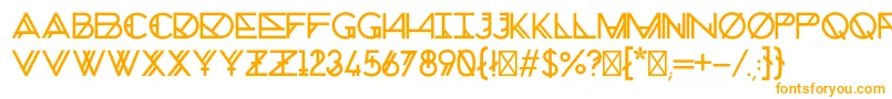 ChronicNormal Font – Orange Fonts on White Background