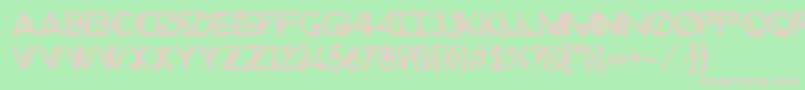 ChronicNormal Font – Pink Fonts on Green Background