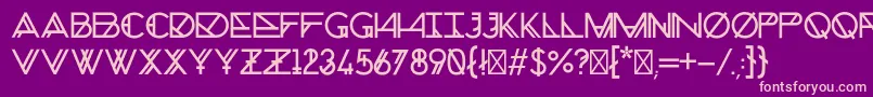 ChronicNormal Font – Pink Fonts on Purple Background