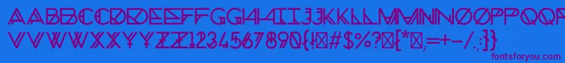 ChronicNormal Font – Purple Fonts on Blue Background