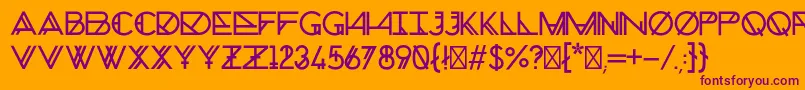 ChronicNormal Font – Purple Fonts on Orange Background