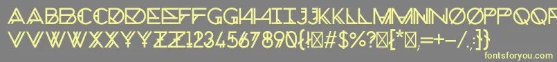 ChronicNormal Font – Yellow Fonts on Gray Background