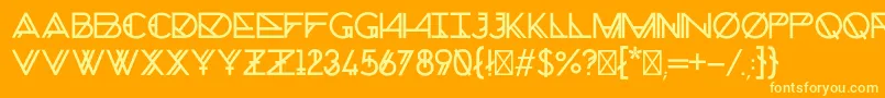 ChronicNormal Font – Yellow Fonts on Orange Background