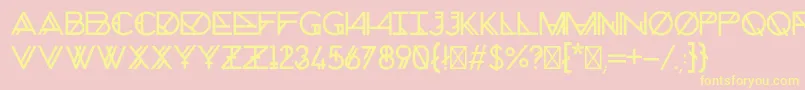 Шрифт ChronicNormal – жёлтые шрифты на розовом фоне