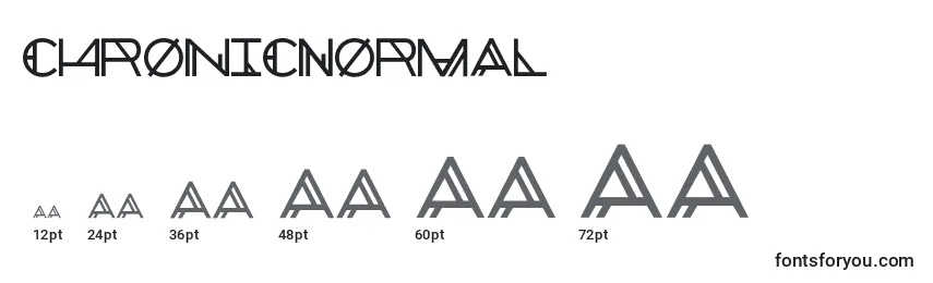 Размеры шрифта ChronicNormal