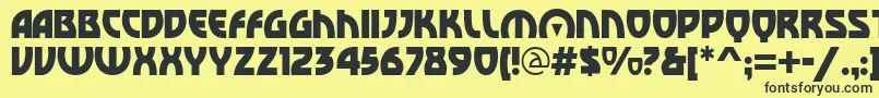 SovietBoulevard Font – Black Fonts on Yellow Background