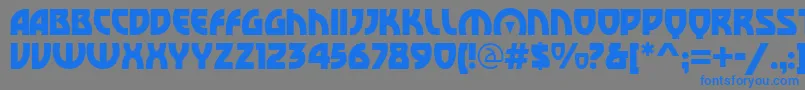 SovietBoulevard Font – Blue Fonts on Gray Background