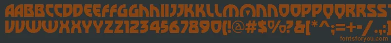 SovietBoulevard Font – Brown Fonts on Black Background