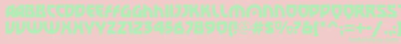 SovietBoulevard Font – Green Fonts on Pink Background