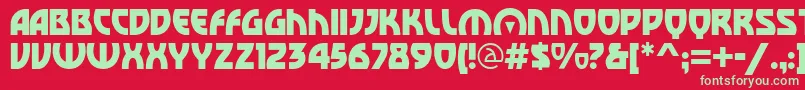 SovietBoulevard Font – Green Fonts on Red Background