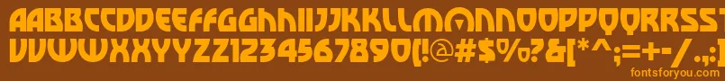 SovietBoulevard Font – Orange Fonts on Brown Background