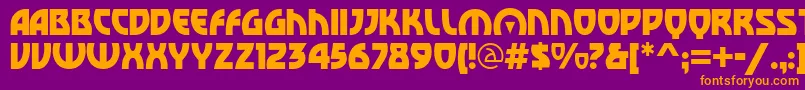 SovietBoulevard Font – Orange Fonts on Purple Background