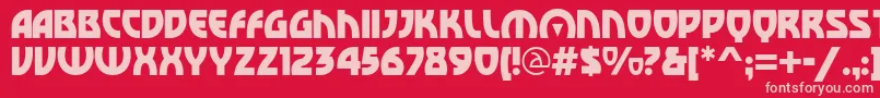 SovietBoulevard Font – Pink Fonts on Red Background