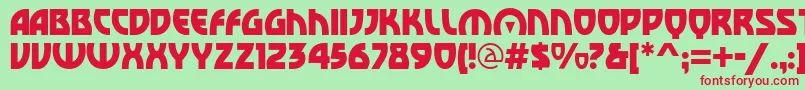 SovietBoulevard Font – Red Fonts on Green Background