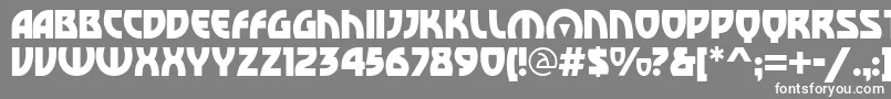 フォントSovietBoulevard – 灰色の背景に白い文字