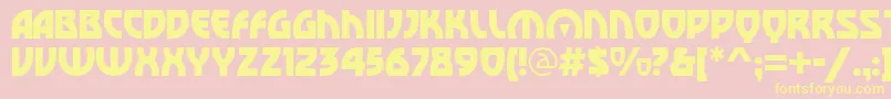 SovietBoulevard Font – Yellow Fonts on Pink Background