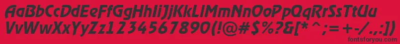 ARewinderdemiItalic Font – Black Fonts on Red Background