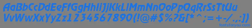ARewinderdemiItalic Font – Blue Fonts on Gray Background