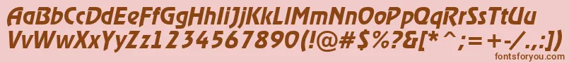 ARewinderdemiItalic Font – Brown Fonts on Pink Background