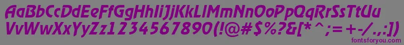 ARewinderdemiItalic-fontti – violetit fontit harmaalla taustalla