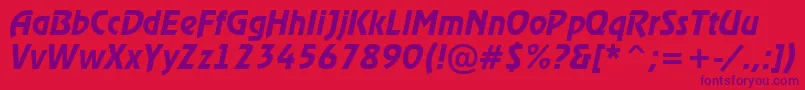 ARewinderdemiItalic Font – Purple Fonts on Red Background