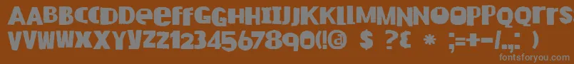 DkRustyCage Font – Gray Fonts on Brown Background