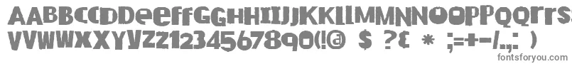 フォントDkRustyCage – 白い背景に灰色の文字