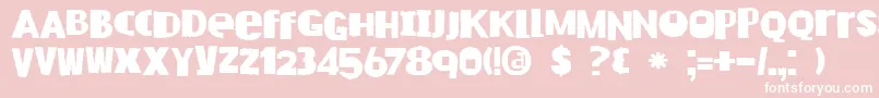 DkRustyCage Font – White Fonts on Pink Background