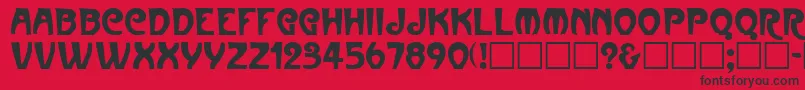 ParisRegular Font – Black Fonts on Red Background